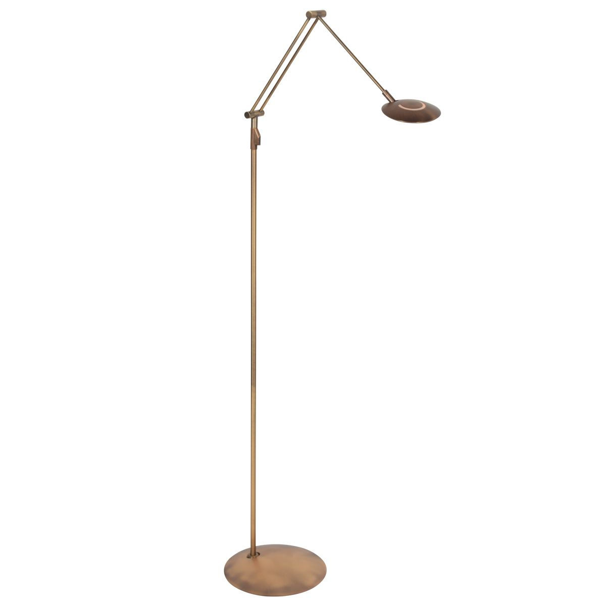 Vloerlamp Zenith-2 Brons, kleurinstelbaar en afstandsbediening