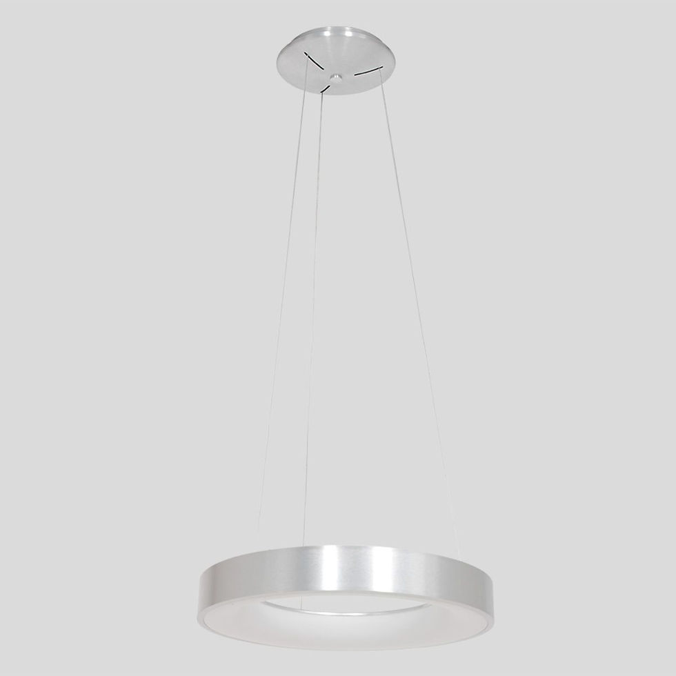 Thumbnail: Hanglamp Ringlede 2695 Zilver 48 cm