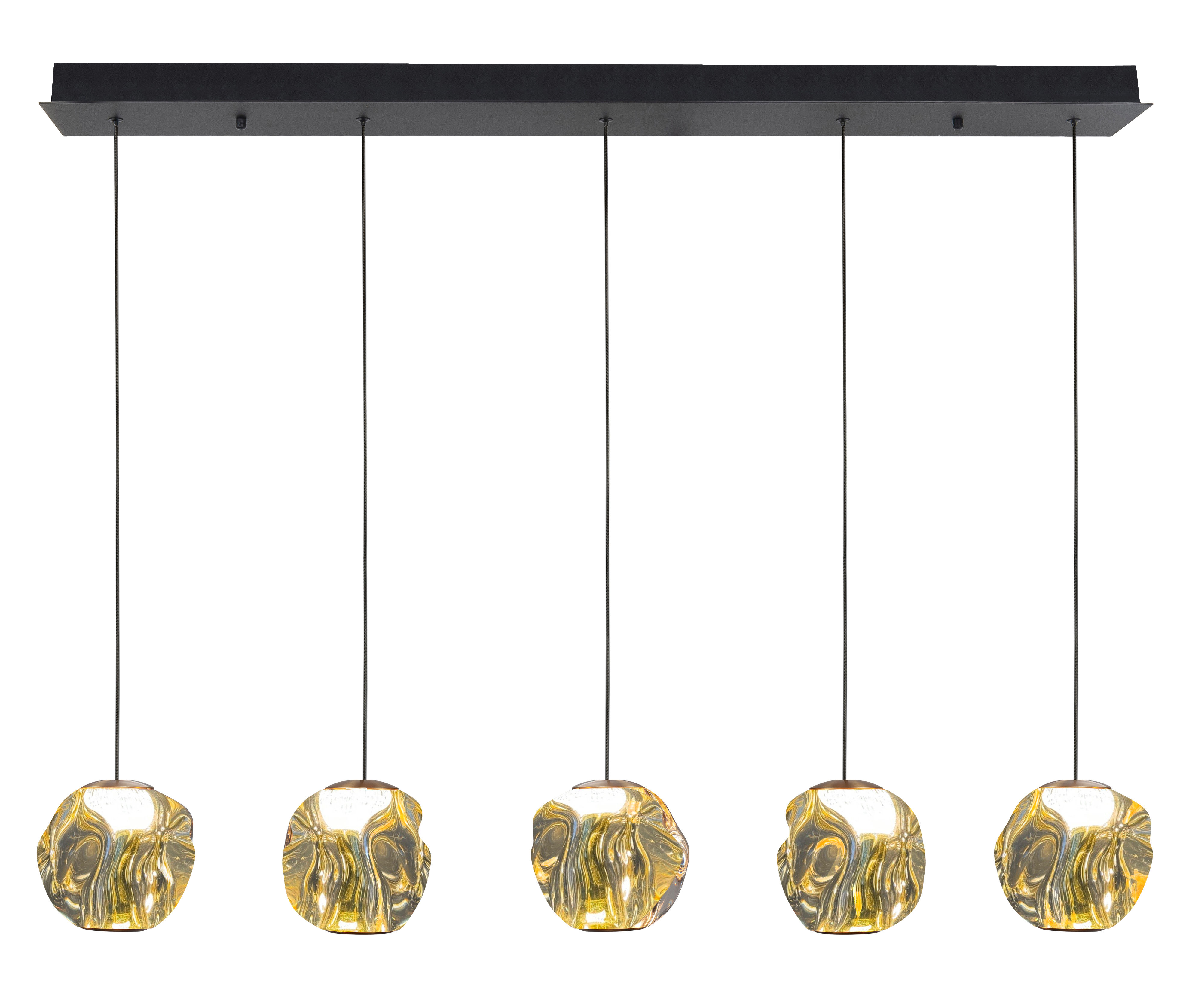 Hanglamp Melina 5-lichts Rechte Plafonplaat