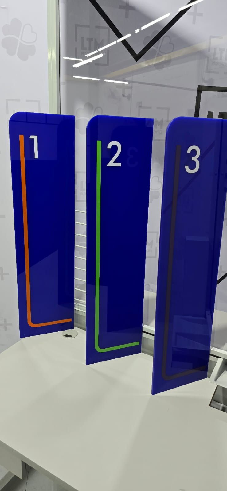 Biombo Divisor | Acrílico Azul
