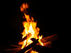 a fire at night