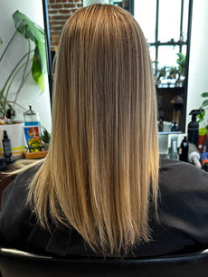Before Bellami Keratin bond extensions San Francisco