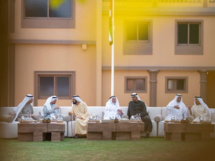 "Brothers meet at Iftar table at Sheikh Zayed's farm in Al Khawaneej, Dubai"