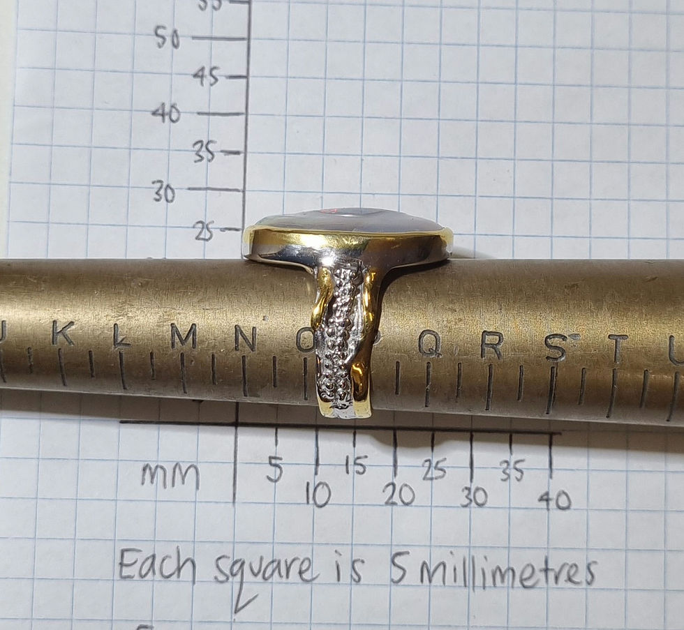 Thumbnail: Gemini Pearl silver ring size O/P