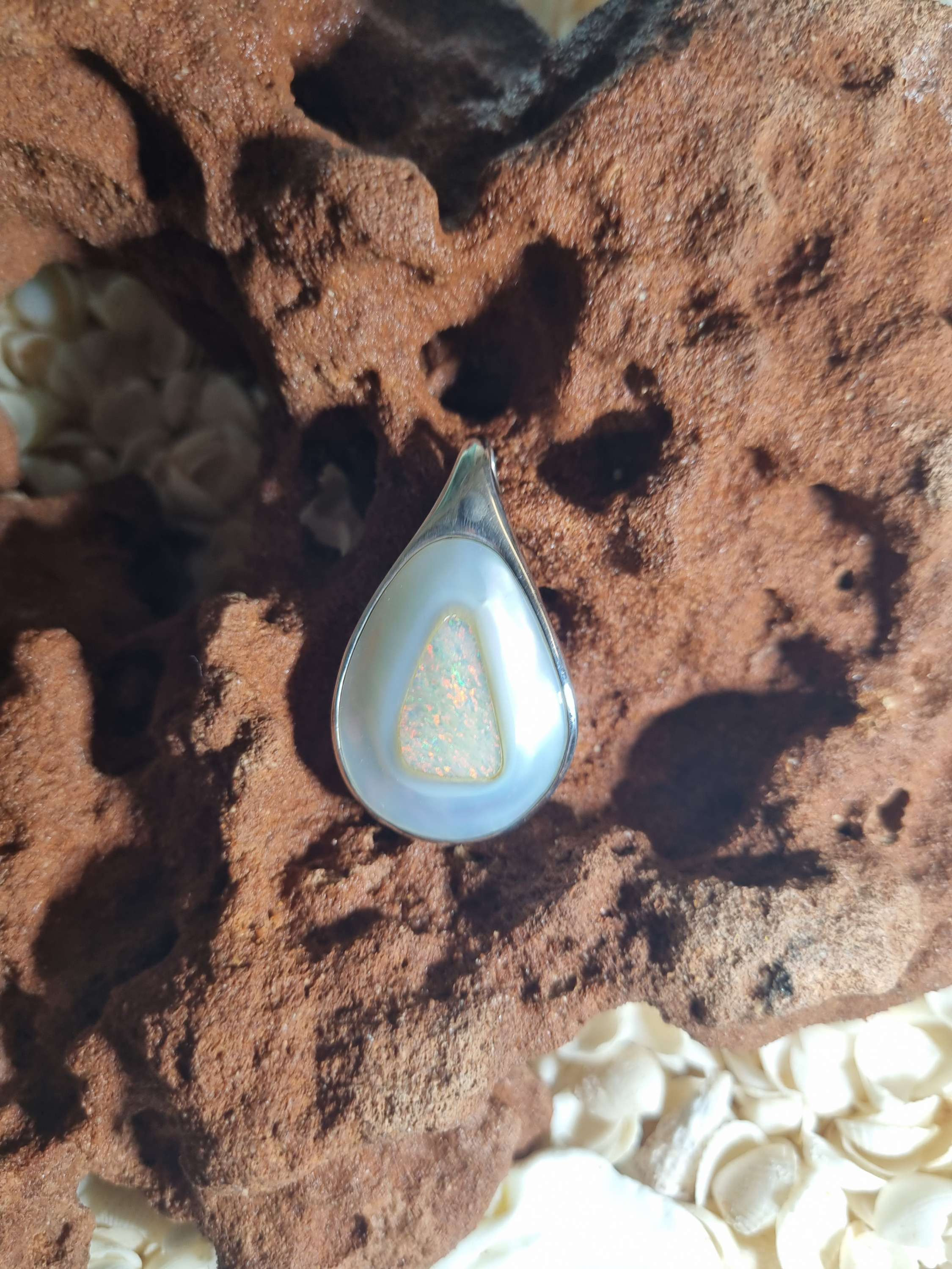 Gemini Pearl Silver Pendant 