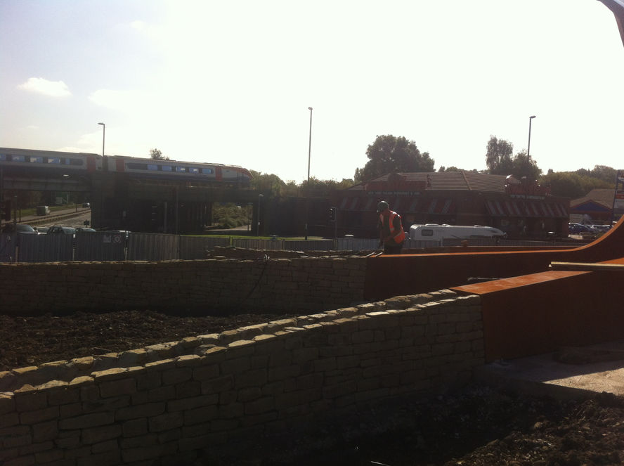 Hornsbridge Island - walls almost complete