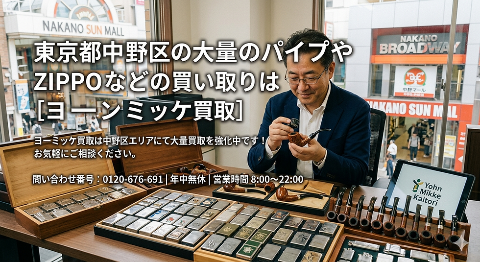 中野区でパイプ・ZIPPOを売るなら、ヨーンミッケ買取へ