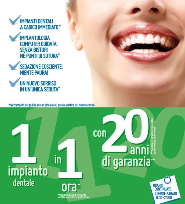 impianti dentali a carico immediato alla Dental Clinique