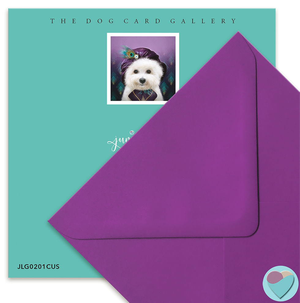 Thumbnail: PERSONALISED Bichon Frise Card by Juniperlove Greetings