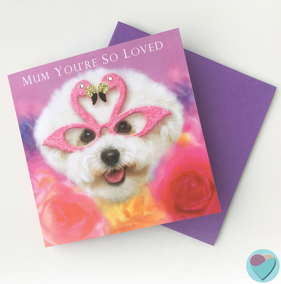 Thumbnail: Bichon Frise Mum Greeting Card - 'MUM YOU'RE SO LOVED'