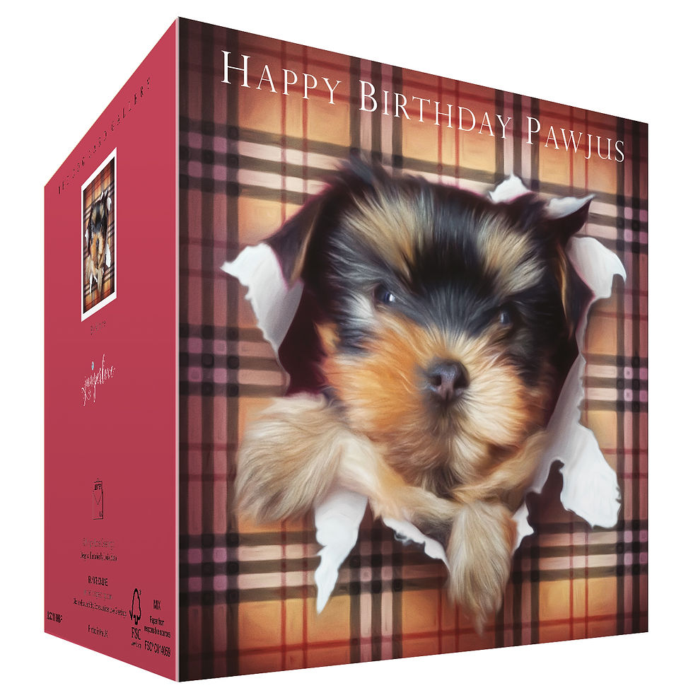 Thumbnail: Yorkshire Terrier Birthday Card 'HAPPY BIRTHDAY PAWJUS'