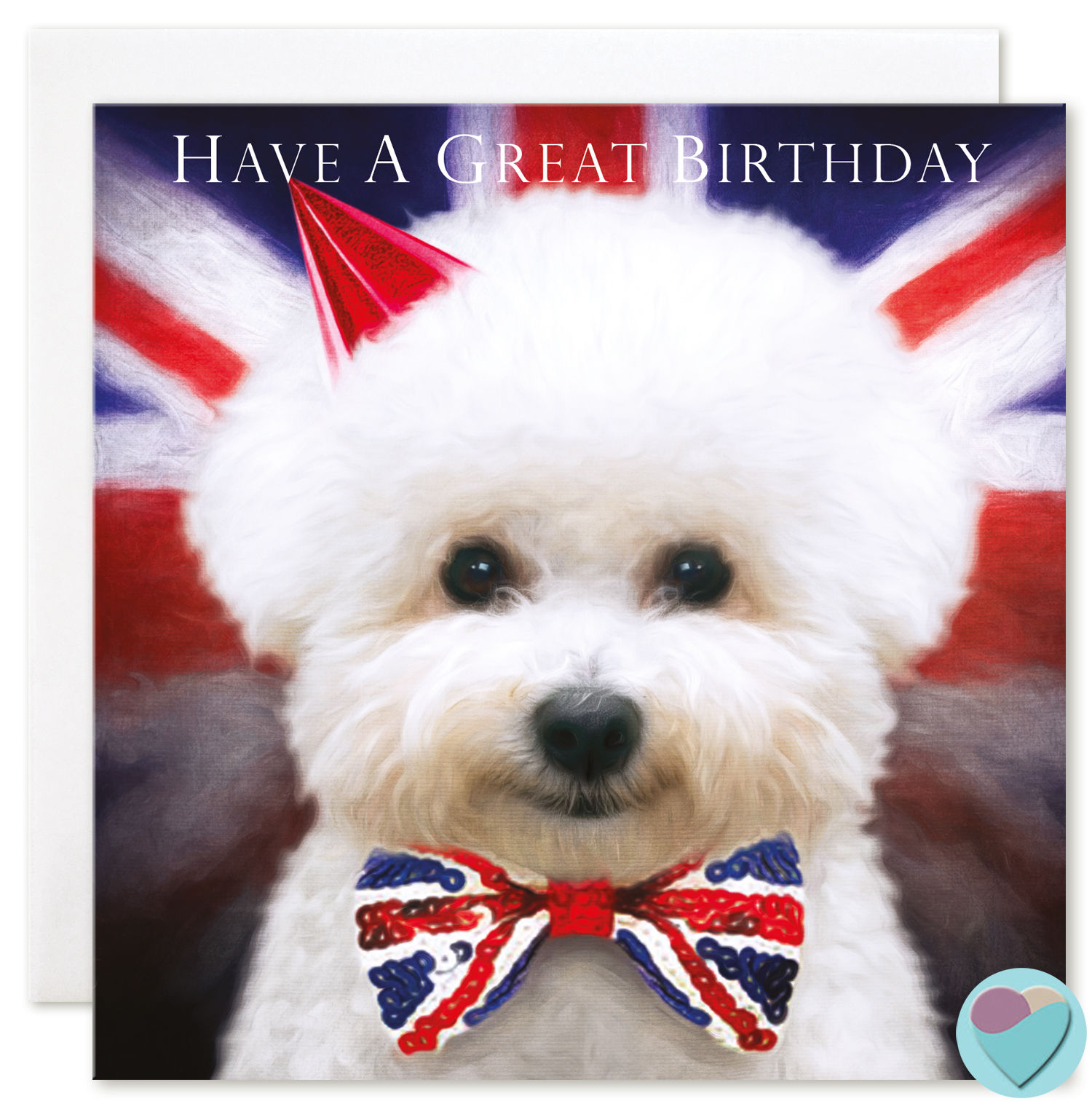 Birthday Card Bichon Frise 'HAVE A GREAT BIRTHDAY'