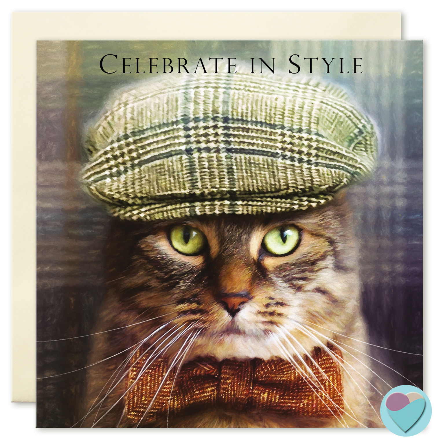 Tabby Cat Birthday Card 'CELEBRATE IN STYLE '