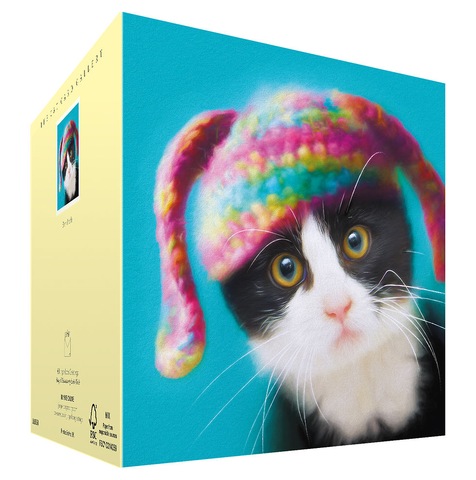 Thumbnail: BLANK Cat Card Black and White Cat Kitten Lover