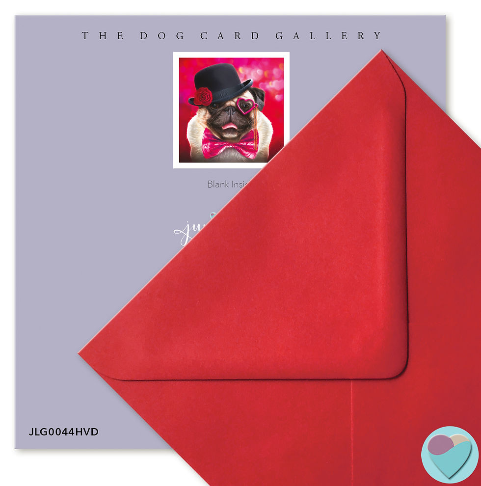 Thumbnail: Pug Card 'HAPPY VALENTINES DAY'