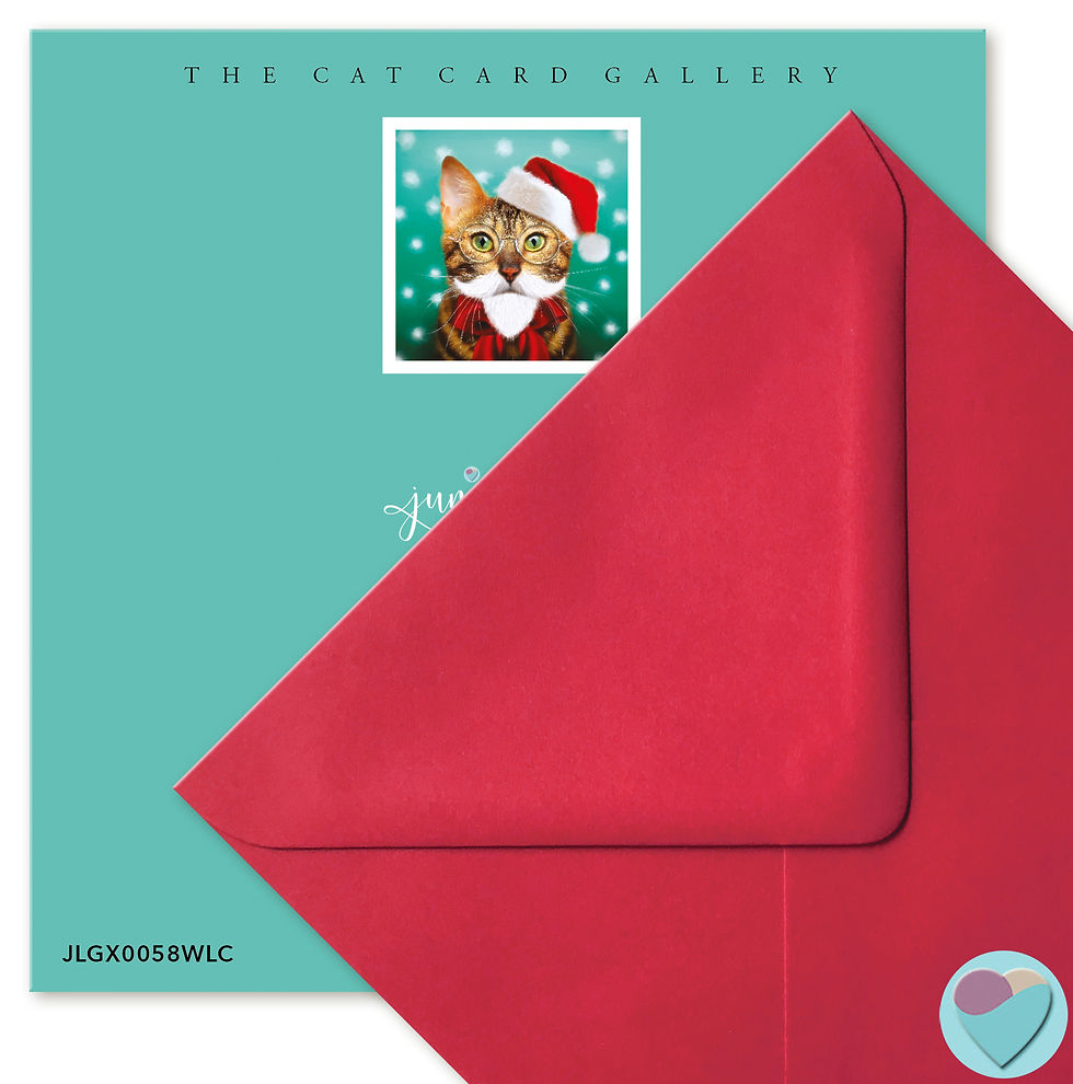 Thumbnail: Bengal Cat Christmas Card  WITH LOVE AT CHRISTMAS
