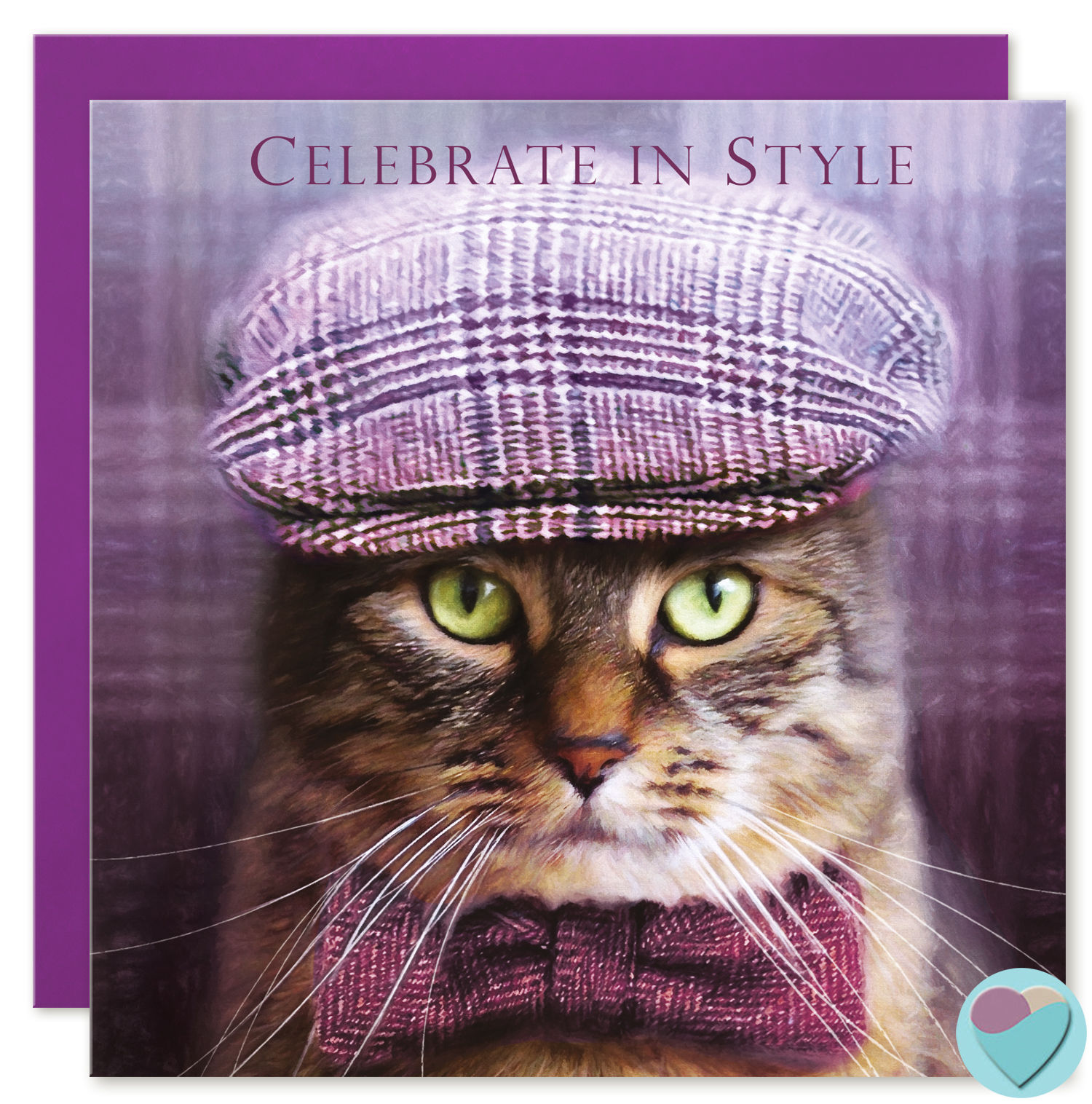 Tabby Cat Birthday Card 'CELEBRATE IN STYLE'