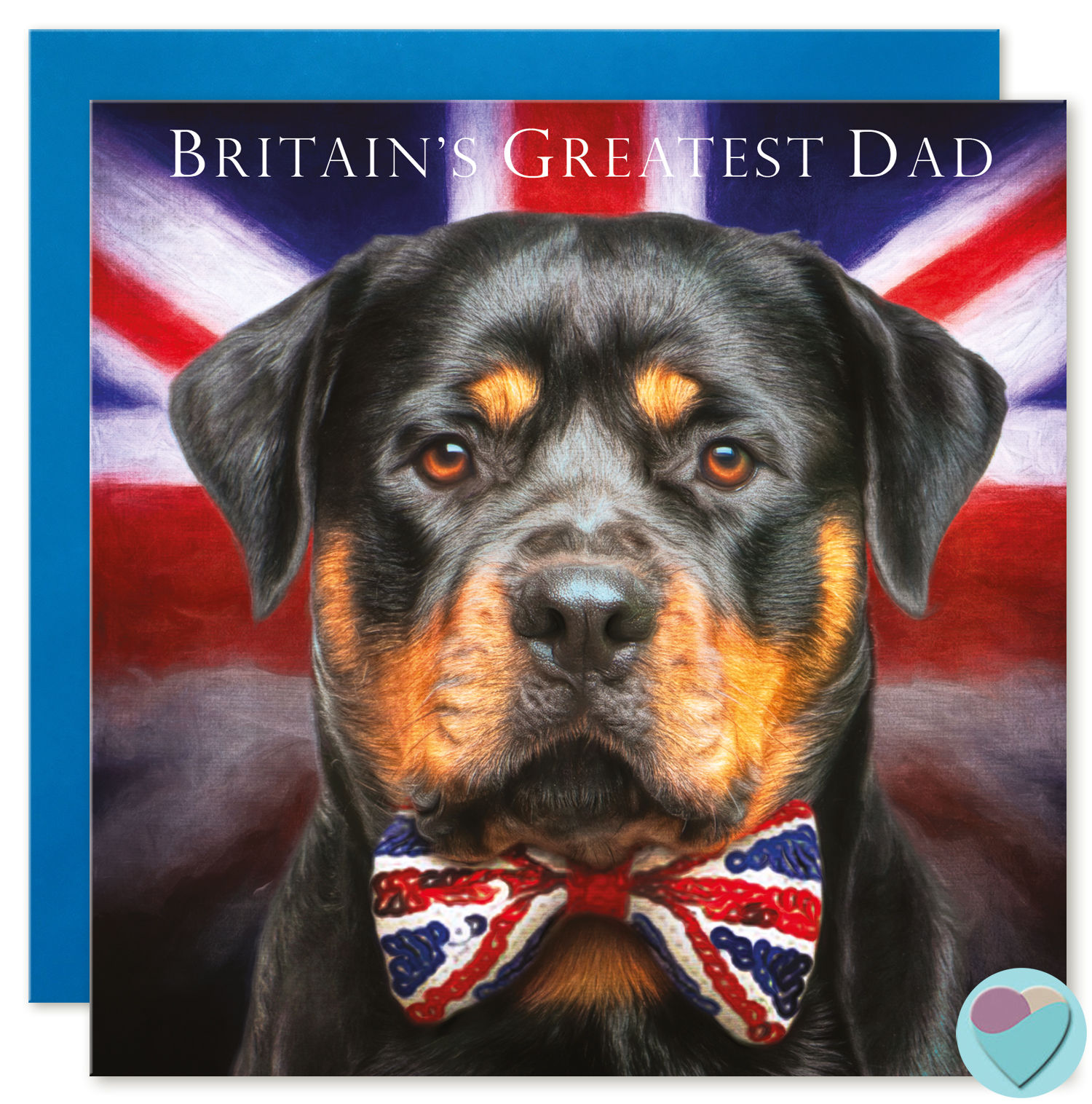 Dad Birthday or Father's Day Card Rottweiler 'BRITAIN'S GREATEST DAD'