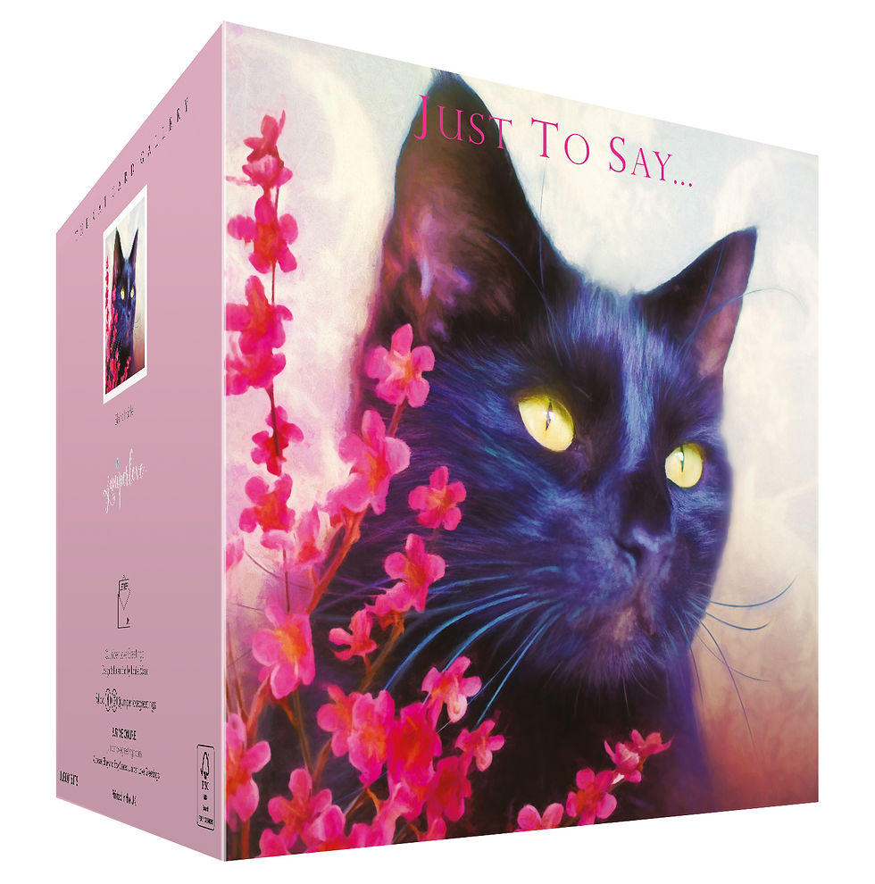 Thumbnail: Black Cat Note Card 'JUST TO SAY...'
