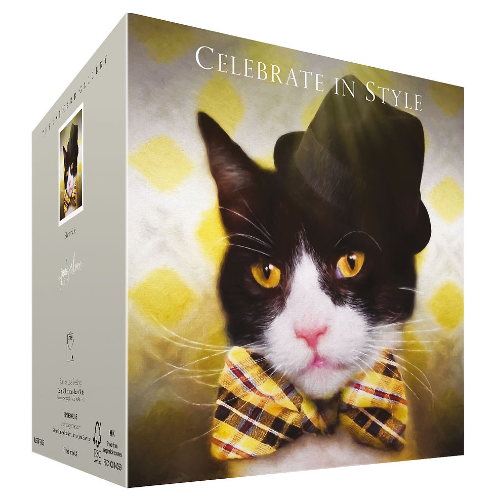 Thumbnail: Tuxedo Cat Birthday Card 'CELEBRATE IN STYLE'