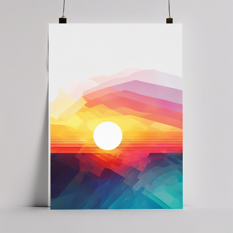 Abstract Sunset Art Print