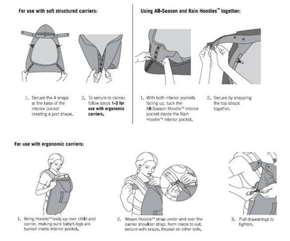 縮圖：歐美嬰兒擋風保暖背帶絨毛斗篷