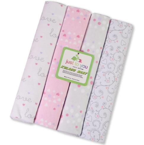 美國 Carter's 嬰幼兒單層多用途包巾4條裝