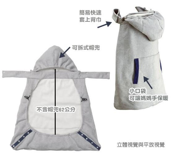 縮圖：歐美嬰兒擋風保暖背帶絨毛斗篷