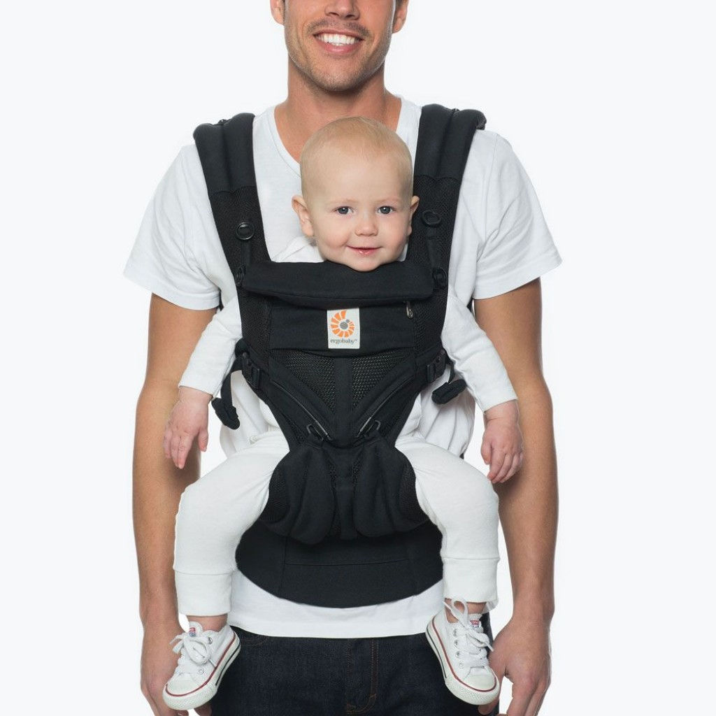 美國 Ergobaby Omni 全階段型四式360嬰兒透氣款揹帶 - 黑色