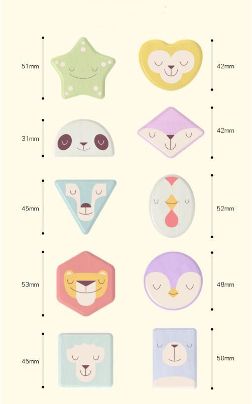 縮圖：韓國 GoryeoBaby 幼兒早教櫸木幾何動物穿繩積木