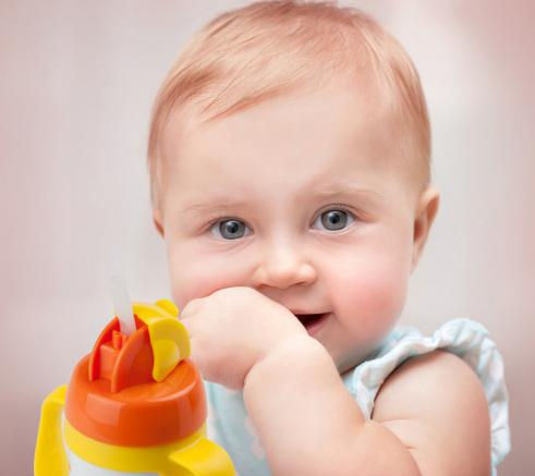 縮圖：美國 Yookidoo 不銹鋼嬰幼兒學飲杯 - 藍色