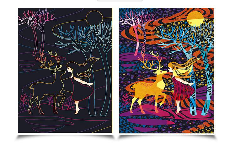 縮圖：西班牙 JoanMiro 益智兒童彩色刮畫紙 - 灰姑娘