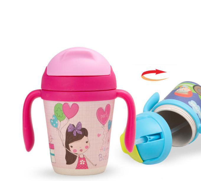 縮圖：美國 Yookidoo  兒童大口径竹纖維吸管學飲杯 -海盜