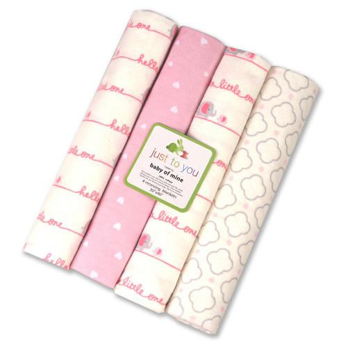 美國 Carter's 嬰幼兒單層多用途包巾4條裝