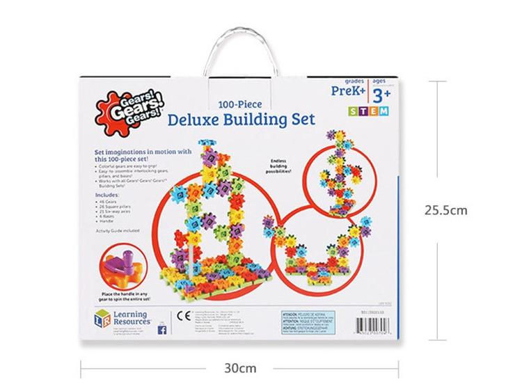 縮圖：美國 Learning Resouces 兒童建築齒輪玩具積木 - 100粒