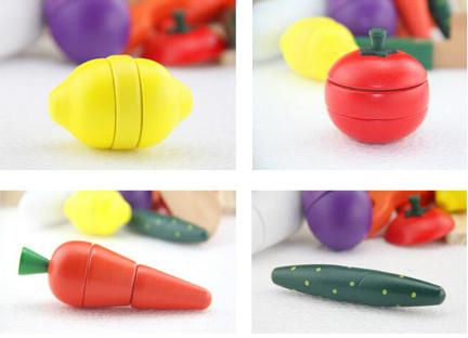 縮圖：日本 Woody Puddy 兒童益智木製磁性切蔬菜 - 木盒裝