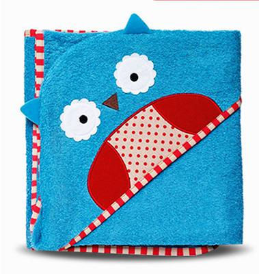 美國 Skin Hop 毛巾棉連帽浴巾 - 貓頭鷹