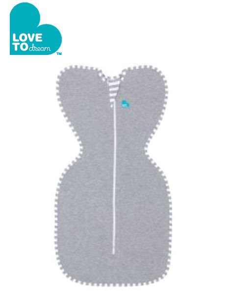 澳洲 Love to Dream 純棉保暖嬰兒專利蝶型包巾 - 灰色白點