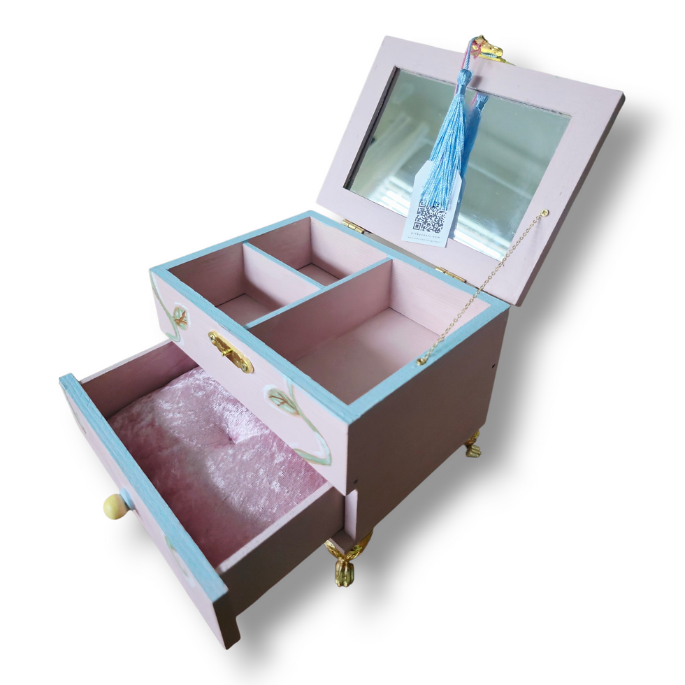 Thumbnail: "SOLD"Pink Bee Jewelry Box