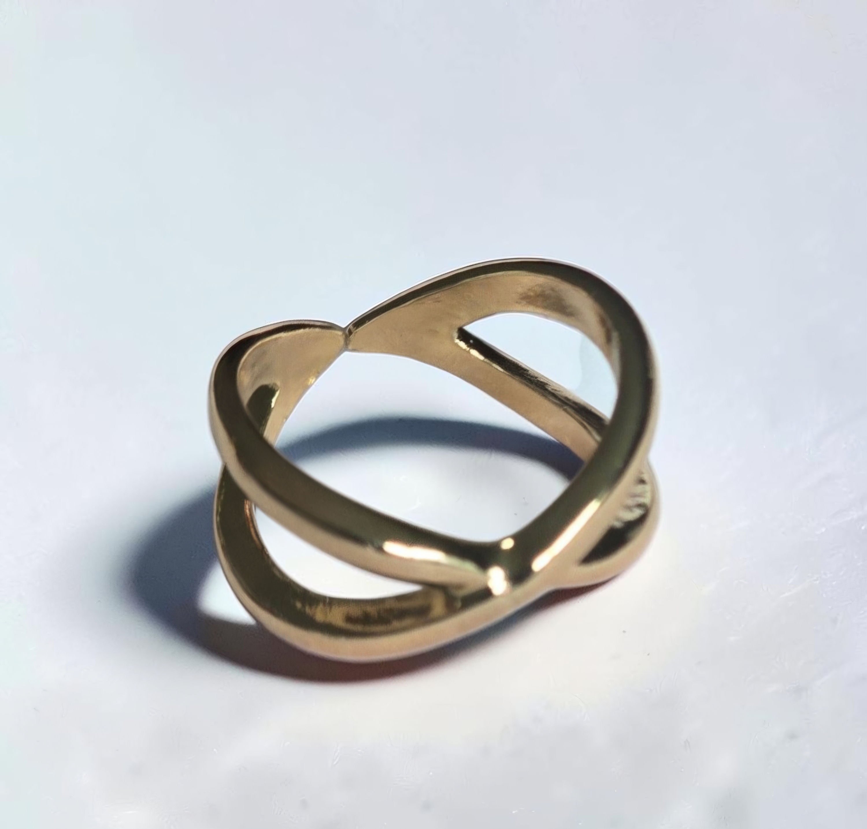 Criss Cross 18k Gold Plated