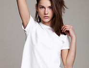 Young Model in White T-shirt 
