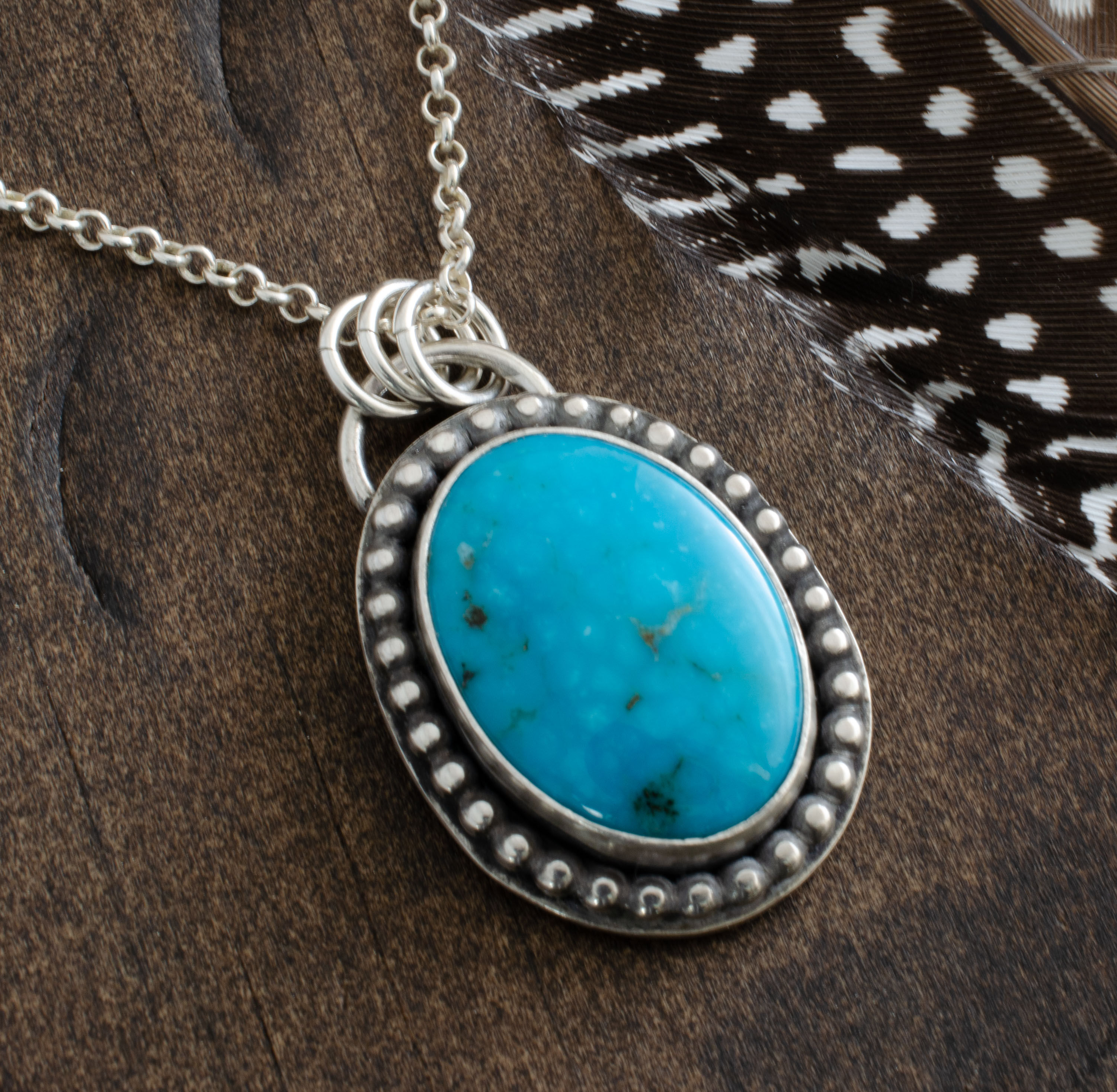 Turquoise Mountain Beaded Pendant