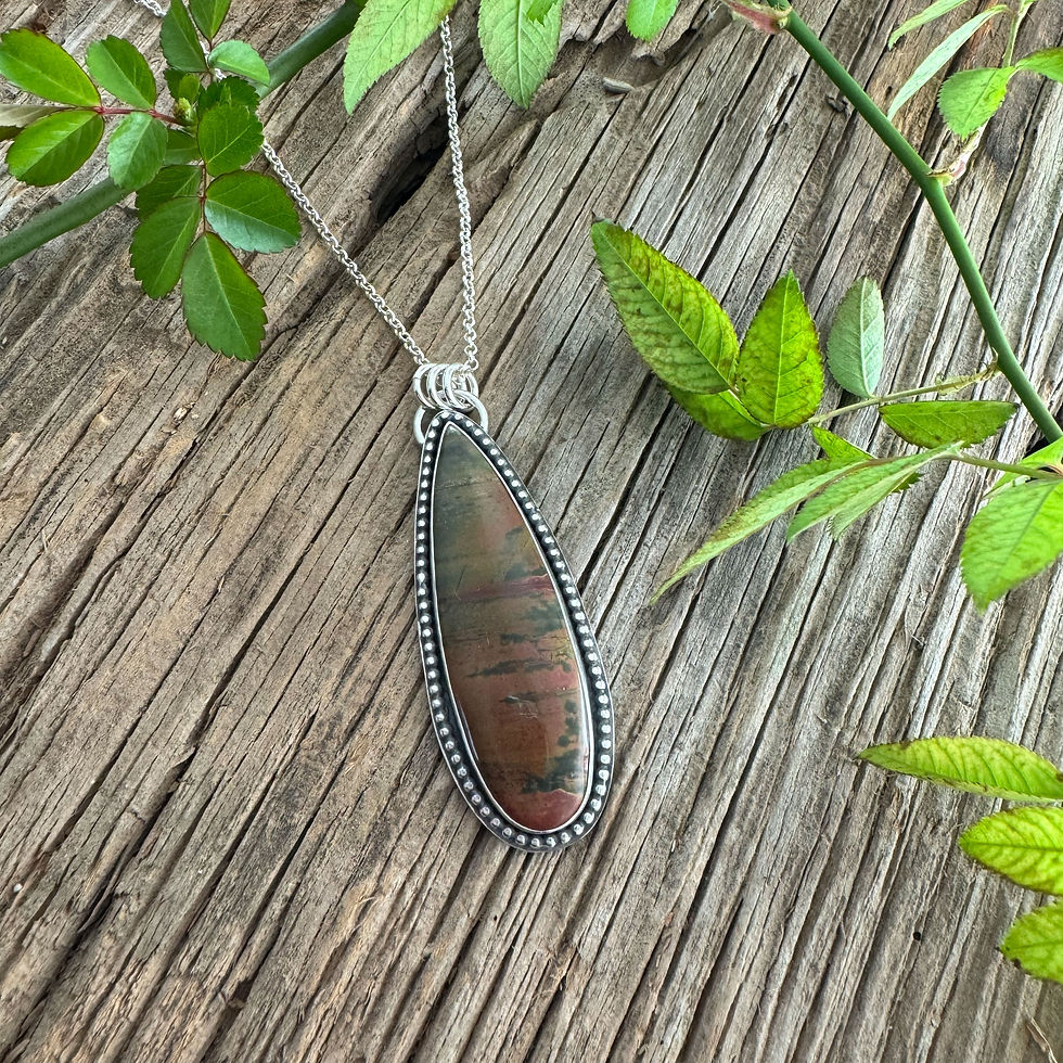 Thumbnail: Cherry Creek Jasper Long Drop Pendant