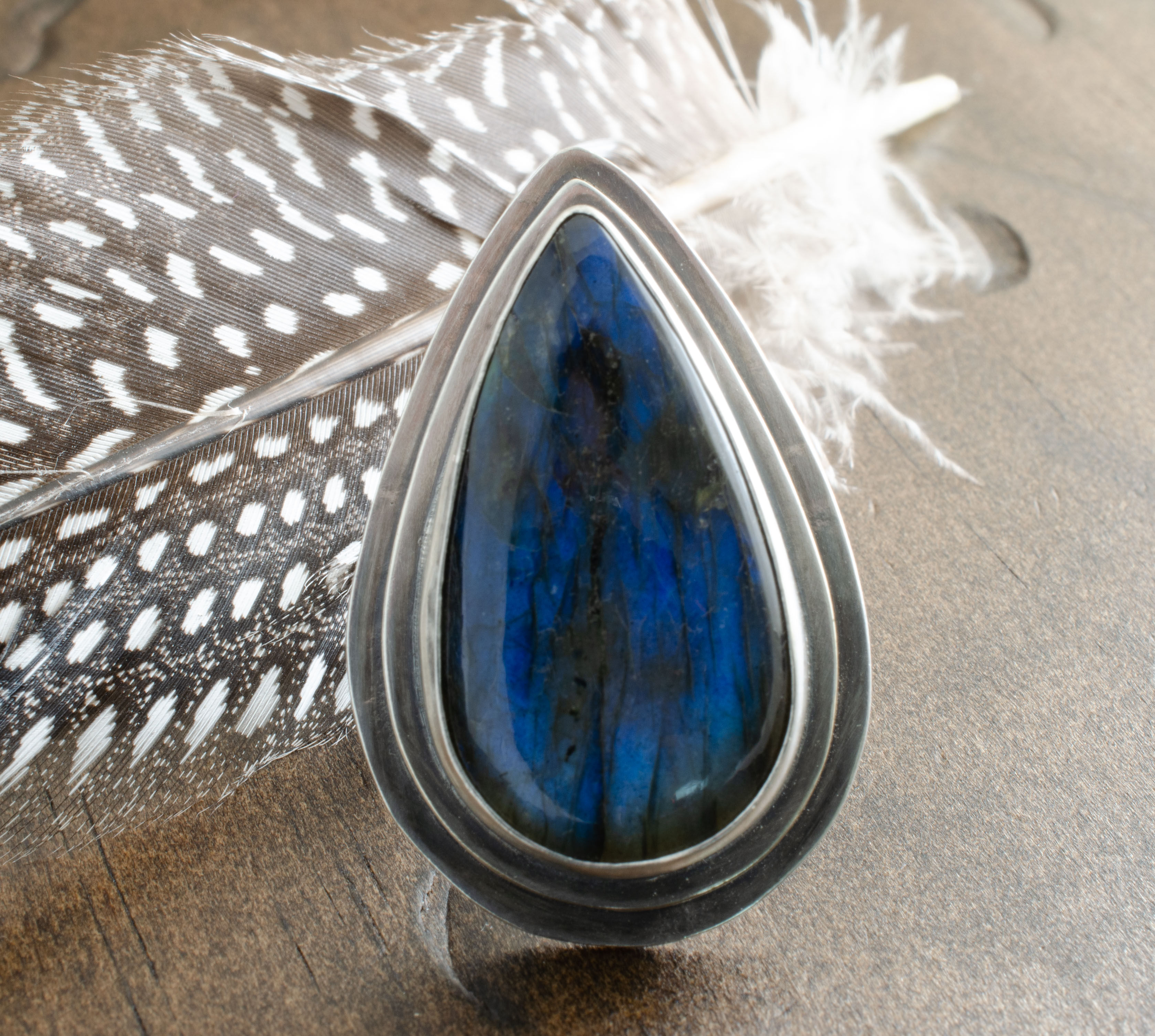 Labradorite Layered Ring