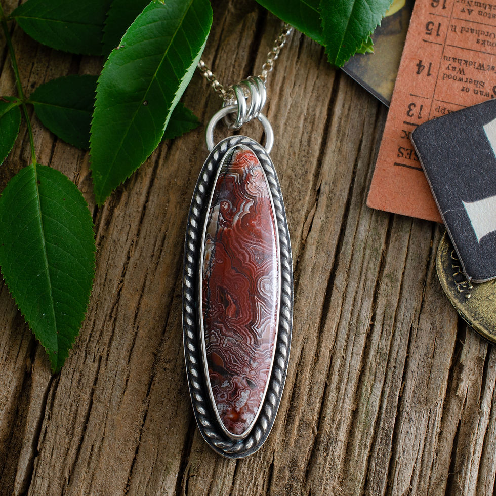 Thumbnail: Red Lace Agate Pendant