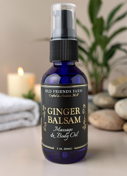 Ginger Balsam Massage and Body Oil - Back in stock! | Old Friends Farm