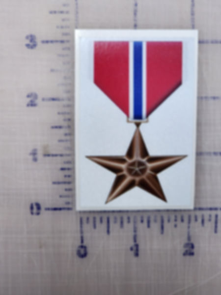 Bronze star 3" tall American Veteran Military Honor our Service Member