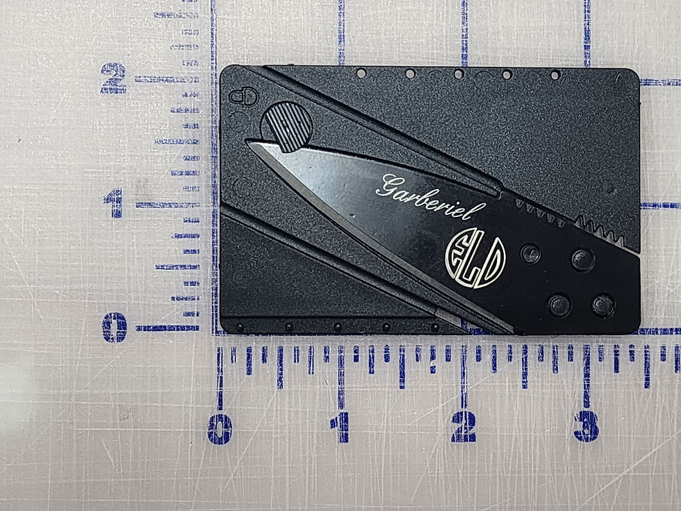 Thumbnail: Custom Credit Card Knife Two Sided Engraving Black