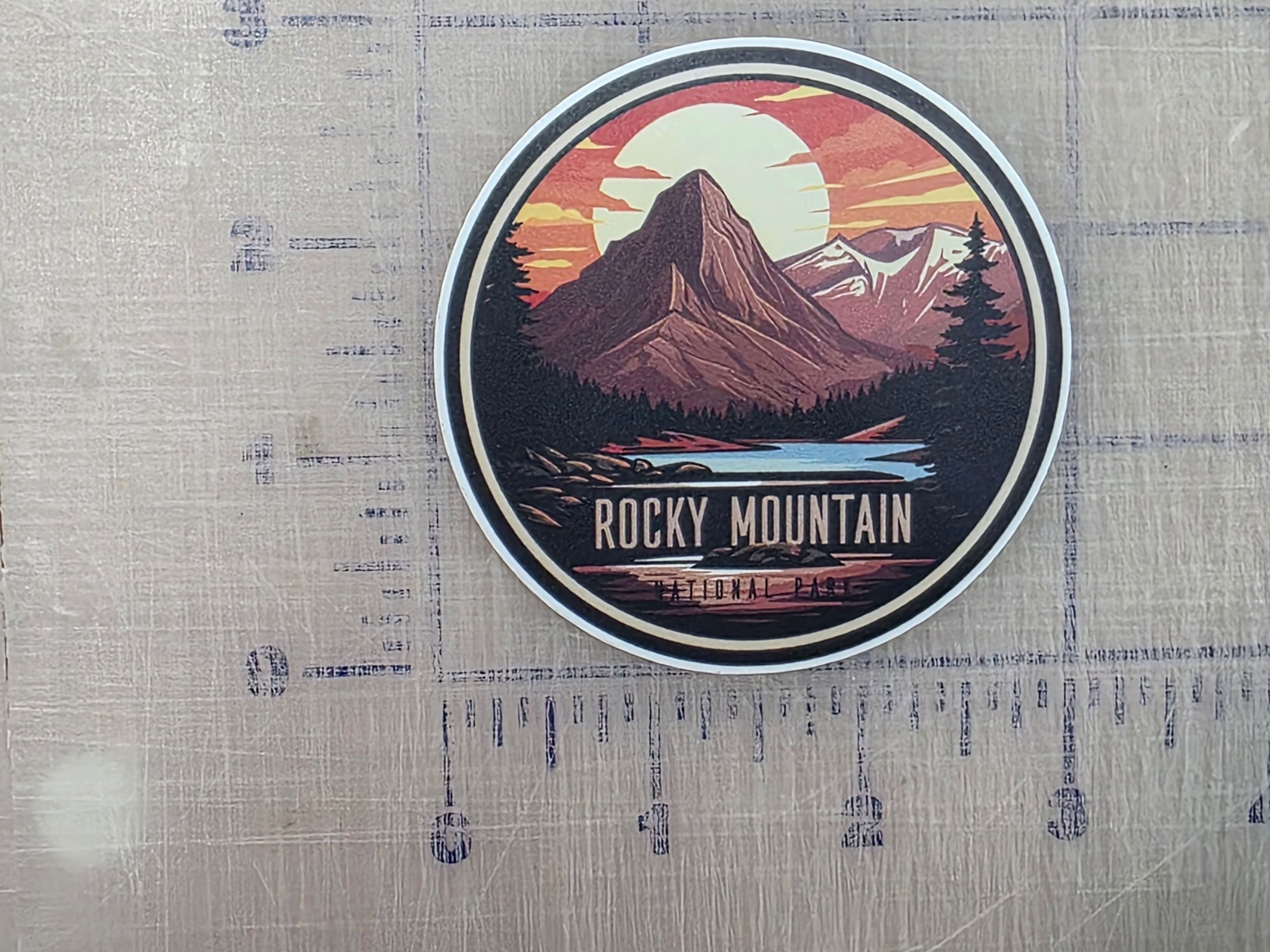 Colorado Rocky Mountain National Parks Service Vinyl Sticker | Support your park