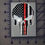 Thumbnail: Reflective Firefighters Punisher Thin Red Line Vinyl Decal Fire